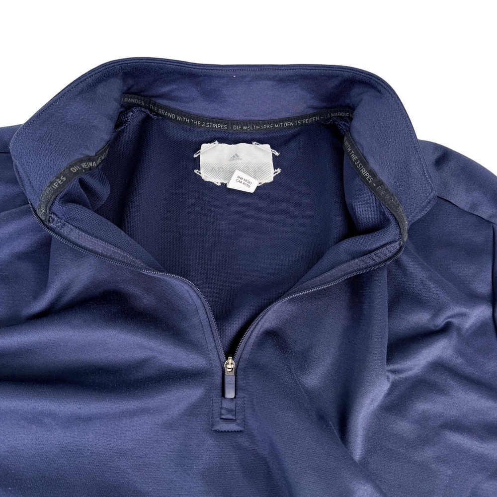 Adidas Mens Adicross Quarter Zip Golf Pullover Navy Blue XL RN88387